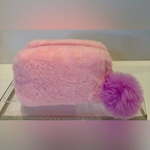 Fluffy Pink Cosmetic Bag